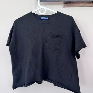 Polo Ralph Lauren Cashmere Short Sleeve Crop Top